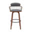 ° Tabourets de bar pivotants gris, design moderne en bois de noyer pour la cuisine