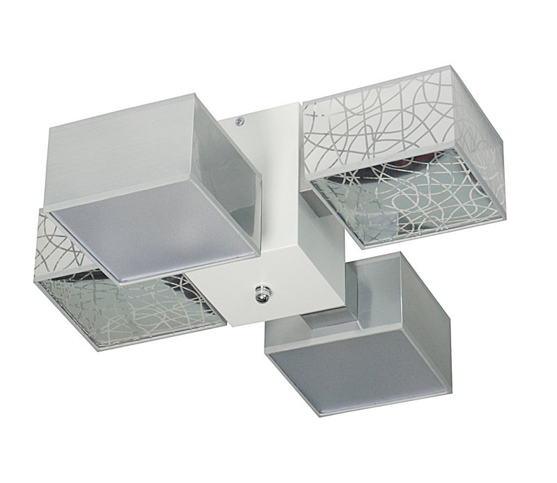 Miranda Semi Flush Mount, Light Brown, Silver/Grey