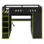 Lit mezzanine en bois avec bureau-463698424
