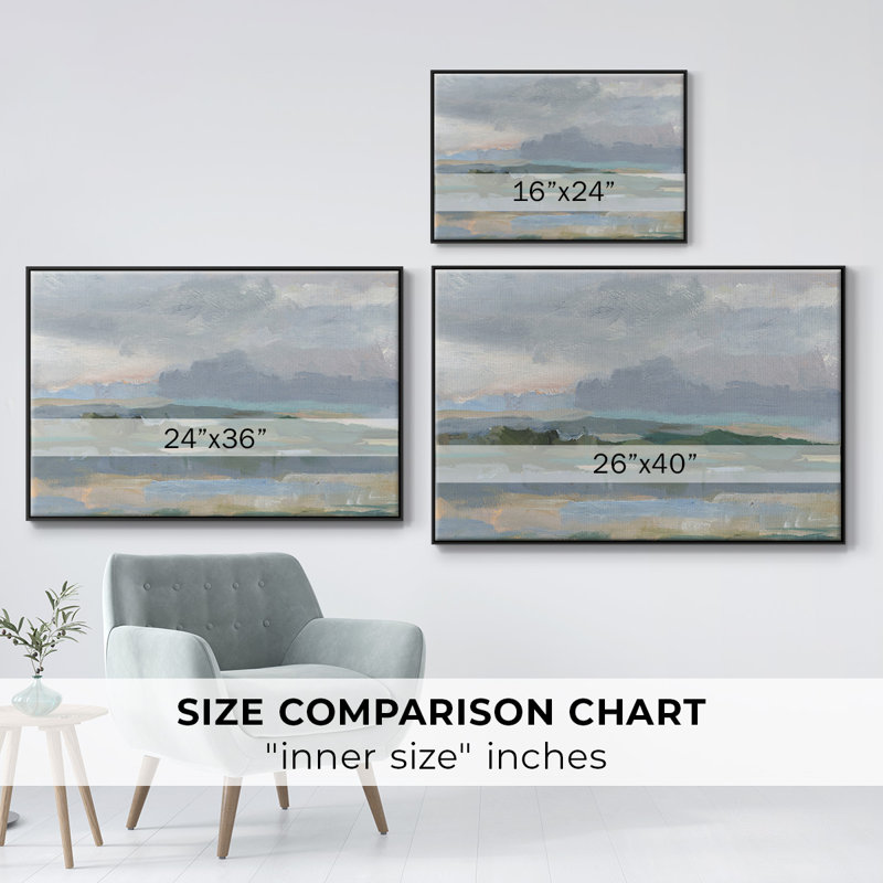 Twilight Vista Study II, reproduction d'art sur toile, H 27 po x l 41 po x P 2 po, Noir