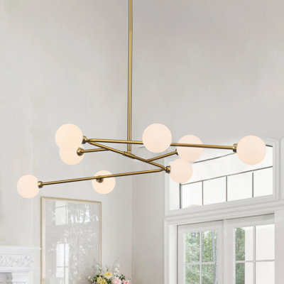 8-Light Dimmable Modern Sputnik Sphere Chandelier
