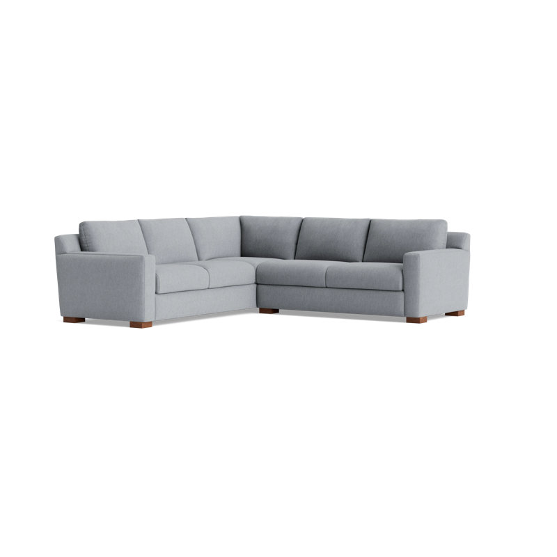 Catalina Corner Sectional, Performance Weave - Zinc, Left Hand Facing