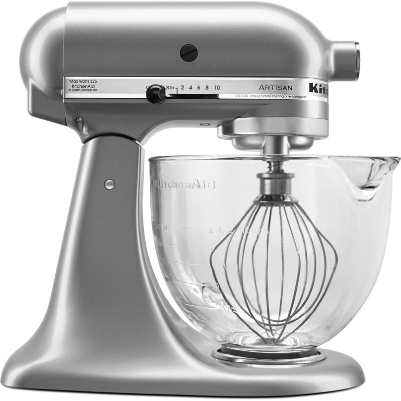 KitchenAid® Artisan® Series 5 Quart Tilt-Head Stand Mixer, Contour Silver