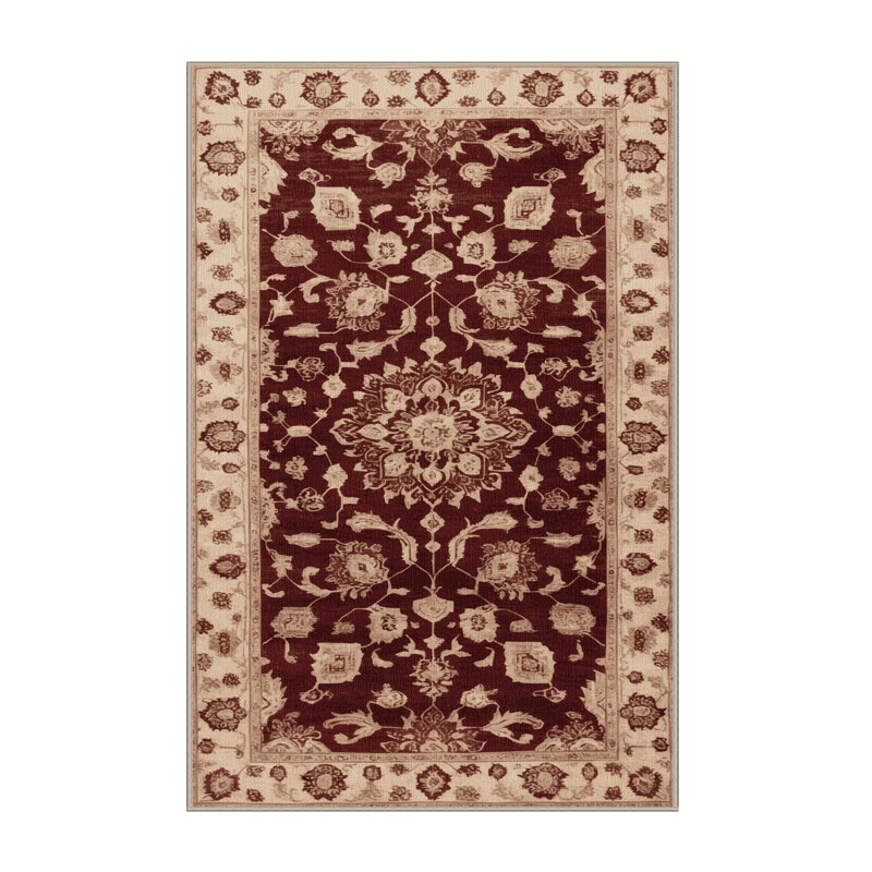Tapis brun lavable à la machine, Rectangle 4pi x 6 pi
