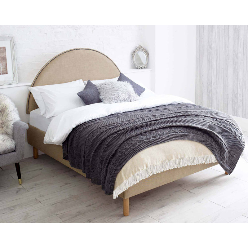 Aimara Upholstered Headboard, Small Double (4'), Mink