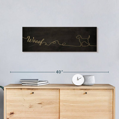 Dog Wouf, typographie sur toile