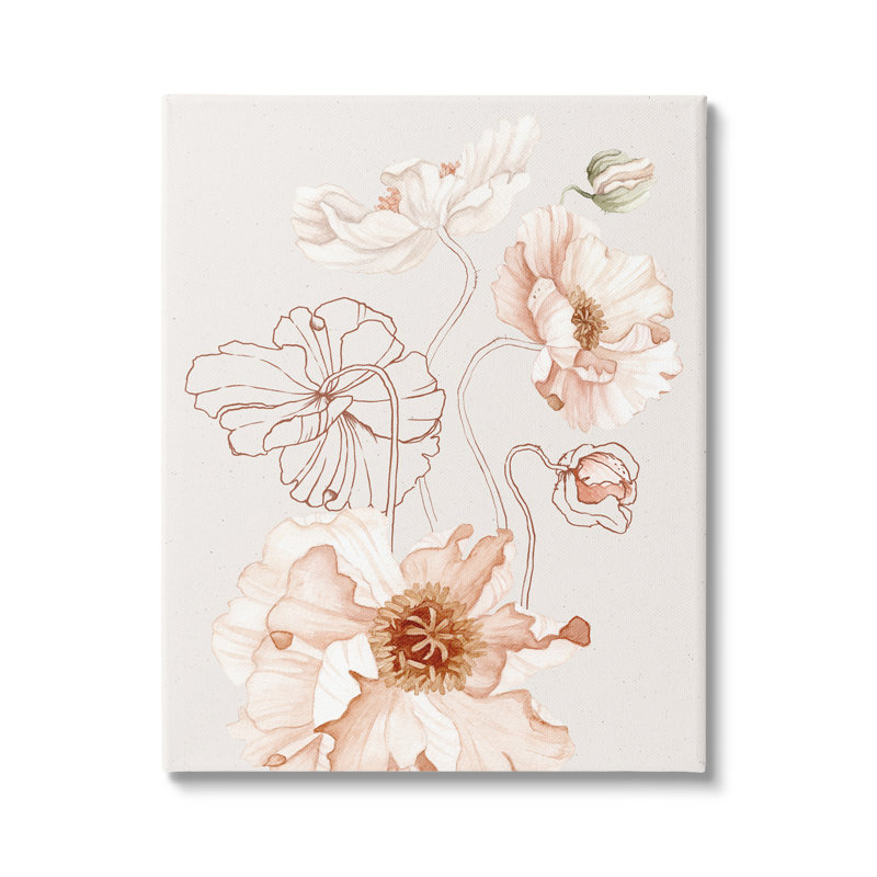 Motif moderne de pétales de fleurs roses, Plaque murale, L 16 po x H 16 po