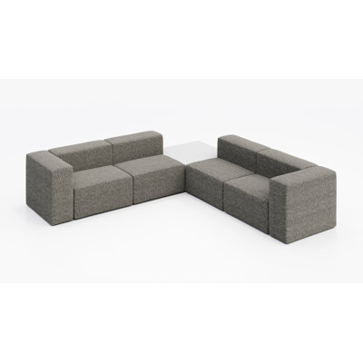 Canapé d'angle pour 4 personnes avec table d'appoint - Tissu