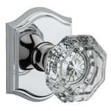 Crystal Passage Door Knob with Traditional Arch Rose