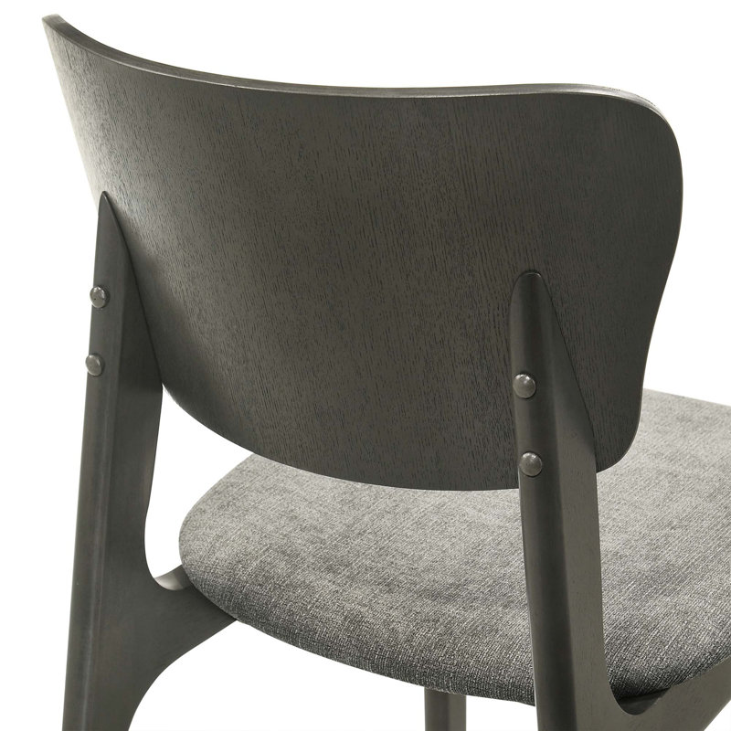 Ensemble de chaises de salle à manger en bois avec sièges en tissu et conception peu encombrante