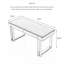 Bureau en bois massif avec pieds en acier inoxydable et revêtement en cuir de selle-207120487-207120485
