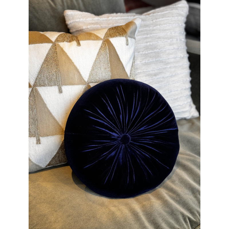 Coussin Therese, H 12 po x l 12 po, Bleu minuit