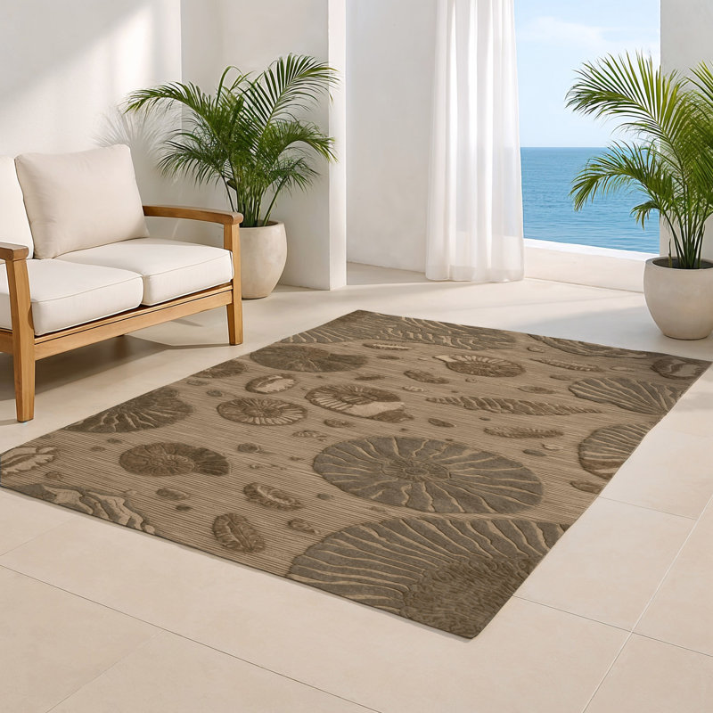 Tapis d'intérieur et d'extérieur brun Nature