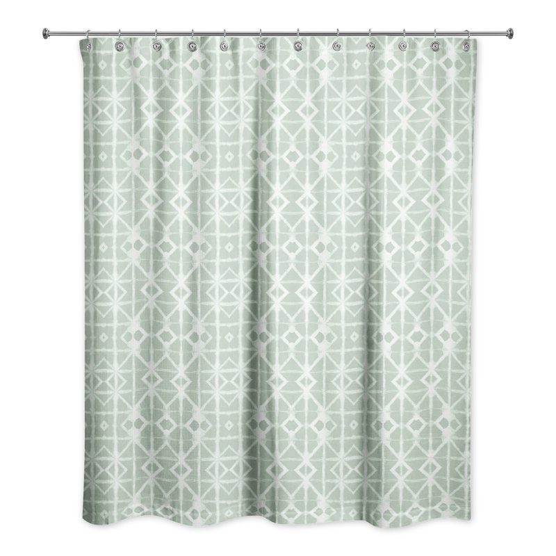 Rideau de douche simple Alondria, Vert