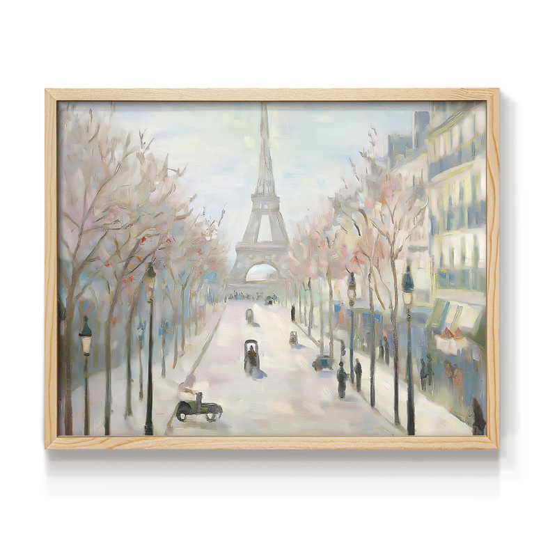 Paysage, série -LI - Reproduction encadrée - Restickable, H 8 po x l 10 po, Naturel