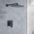 FontanaShowers Matte Black 12" Inch Rain Shower Set with LED Color Wall Mounted Brass Construction Shower Head