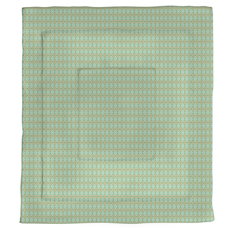 Édredon simple réversible Katelyn Elizabeth Diamonds, Édredon simple, Vert / Orange