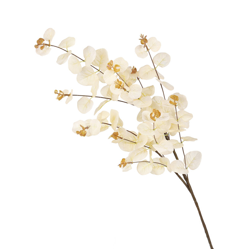 Branche d'eucalyptus artificiel, Ivoire champagne