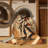 Machine Washable Newberry Hopi Kachina Global Inspired Block Print Rug in Brown – Beige Binding-1765451470