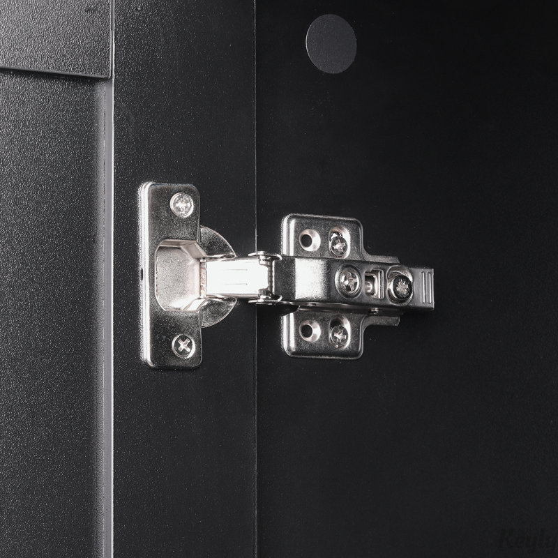 Gosellini 67"H Bathroom Cabinet with Adjustable Shelves and Open Shelves Multiple Storage System, Black