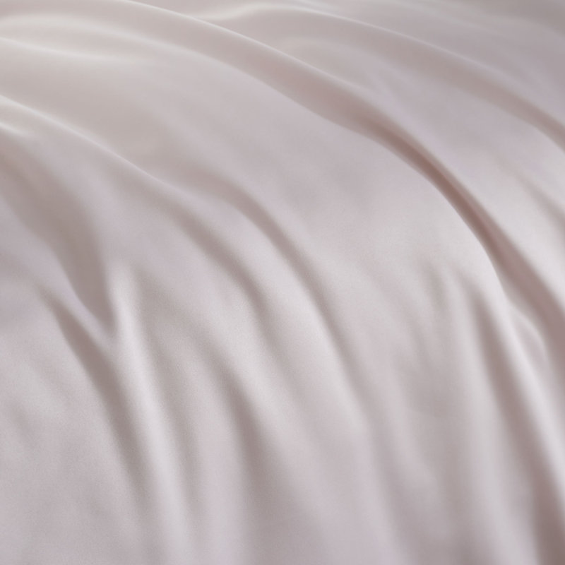 Silky Soft Satin Duvet Cover Set with Pillowcases, Blush, King Duvet Cover + 2 Standard Pillowcases