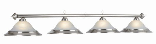 Clermont 4-Light Pool Table Lights Linear Pendant By RAM Game Room, Stainless