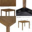 Table de salle à manger en bois, table de cuisine pour petits espaces, table de salle à manger pour 4 personnes, chêne