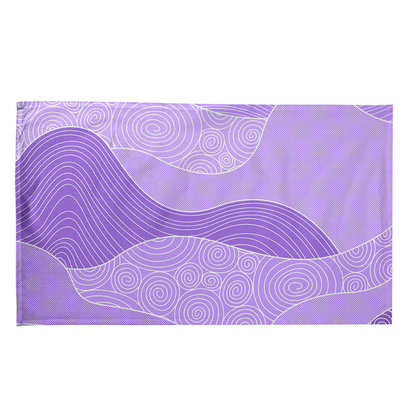 Tea Towel Kitchen Towel, Cotton Twill, Purple/White