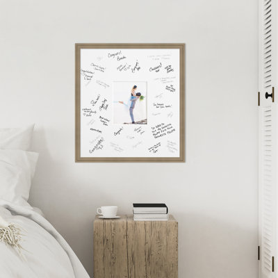 Florence Signature Mat Picture Frame, Photo Frame Wedding Guest Book Alternative, Autograph Picture Mat for Signature Board, Wedding Celebrations Graduations Support Encouragement or Retirement