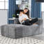Canapé confortable en chenille avec éponge haute densité et tissu anti-froissement, parfait pour les espaces de vie modernes.