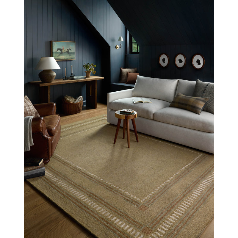 Chris Loves Julia x Loloi Alfie Green / Natural Area Rug, Rectangle 7'9" x 9'9"