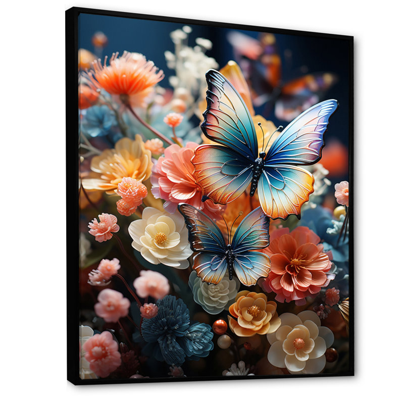 Floki Meadow I - reproduction sur toile, H 44 po x l 34 po x P 1,5 po, Cadre flottant noir