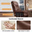 HDHNBA High Back Leather Executive Office Chair With Adjustable Recline And Retractable Footrest-1588751547