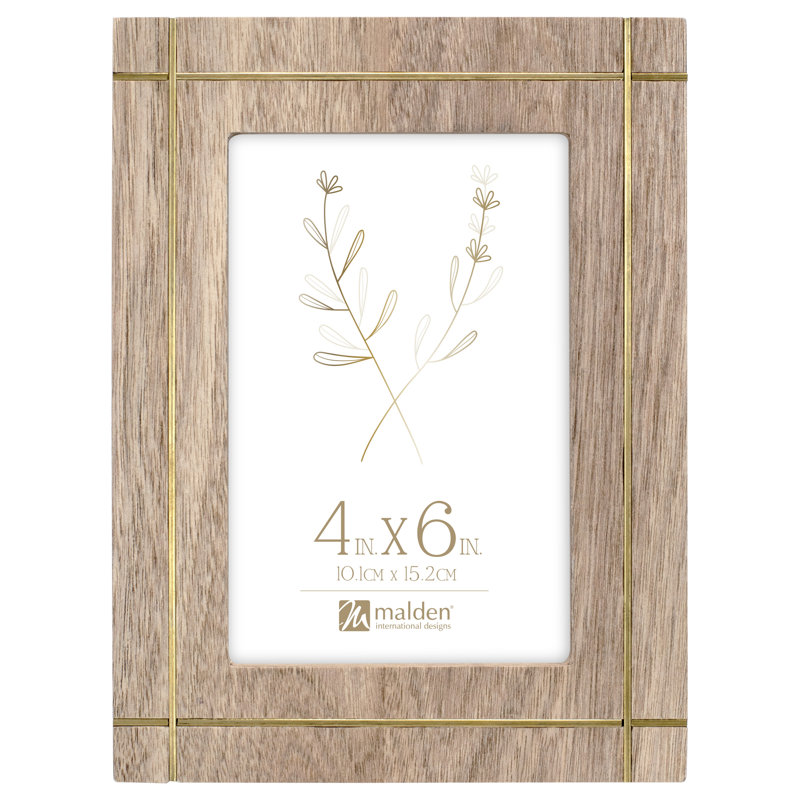 Naturel avec incrustation de cuivre, L 4 po x H 6 po