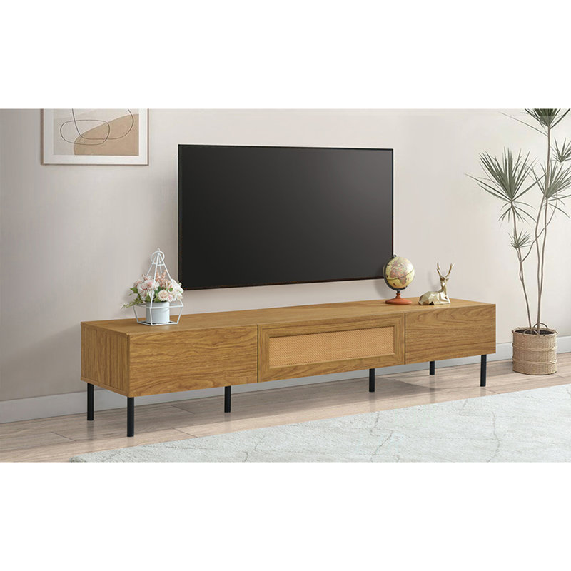 Meuble télé Boho, console média Modern Farmhouse, meuble télé, meuble télé, console télé