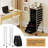 Rolling Storage Cart with Chrome Plated Metal Frame & Lockable Universal Wheels Black-1805911232