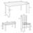 Dining Room Table and Chairs with Bench, Rustic Wood Dining Set, Set of 6-1736895997-1736895998