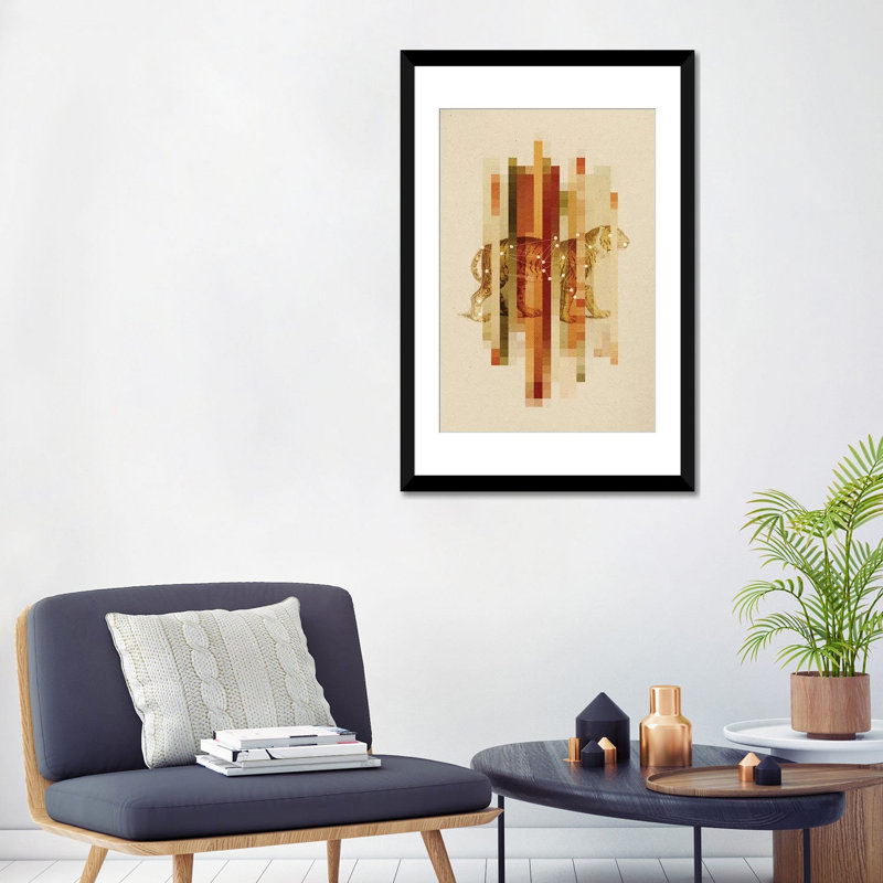« cbt », impression sur toile, Blanc, Papier d'art encadré noir, H 24 po x l 16 po x P 1 po