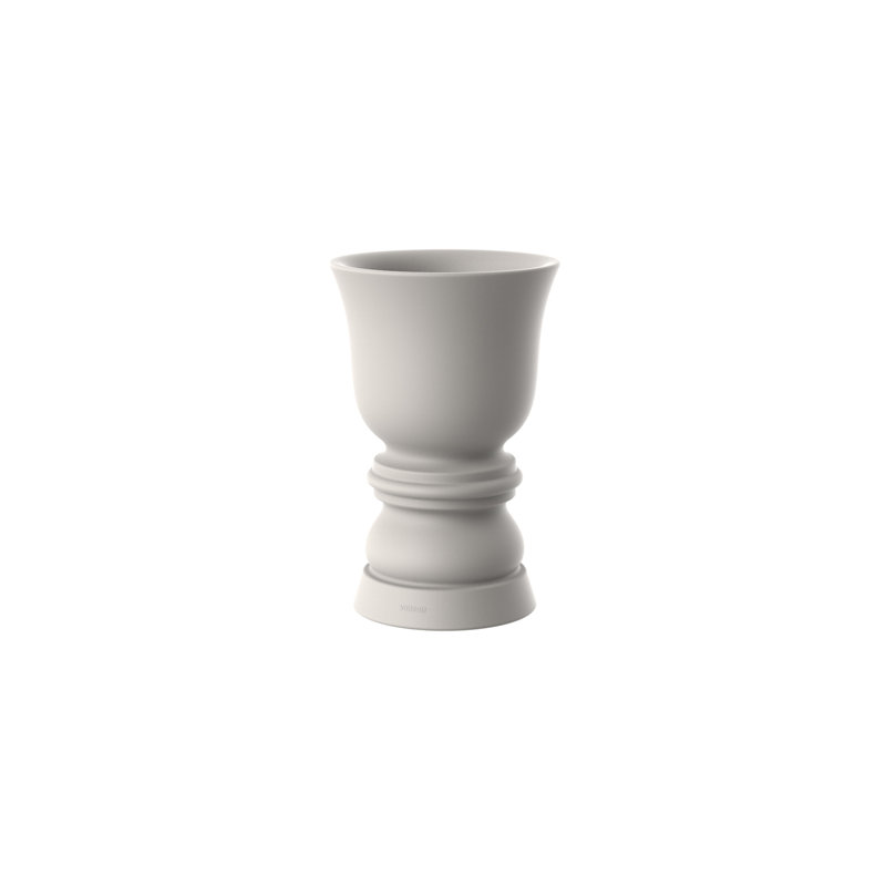 Suave Resin Pot Planter, Ecru, 25.75" H x 16.5" W x 16.5" D