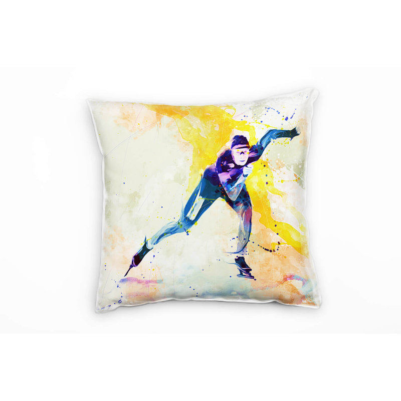 Eisschnelllauf Square Cushion