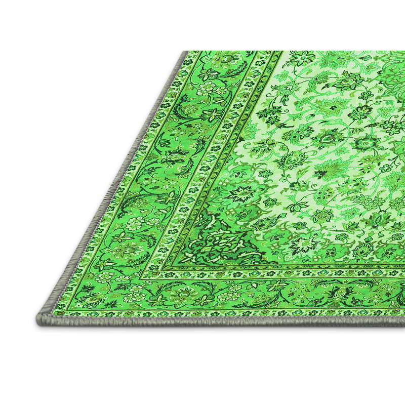 Mayrin Washable Oriental Indoor Rug, Rectangle 7' x 9'