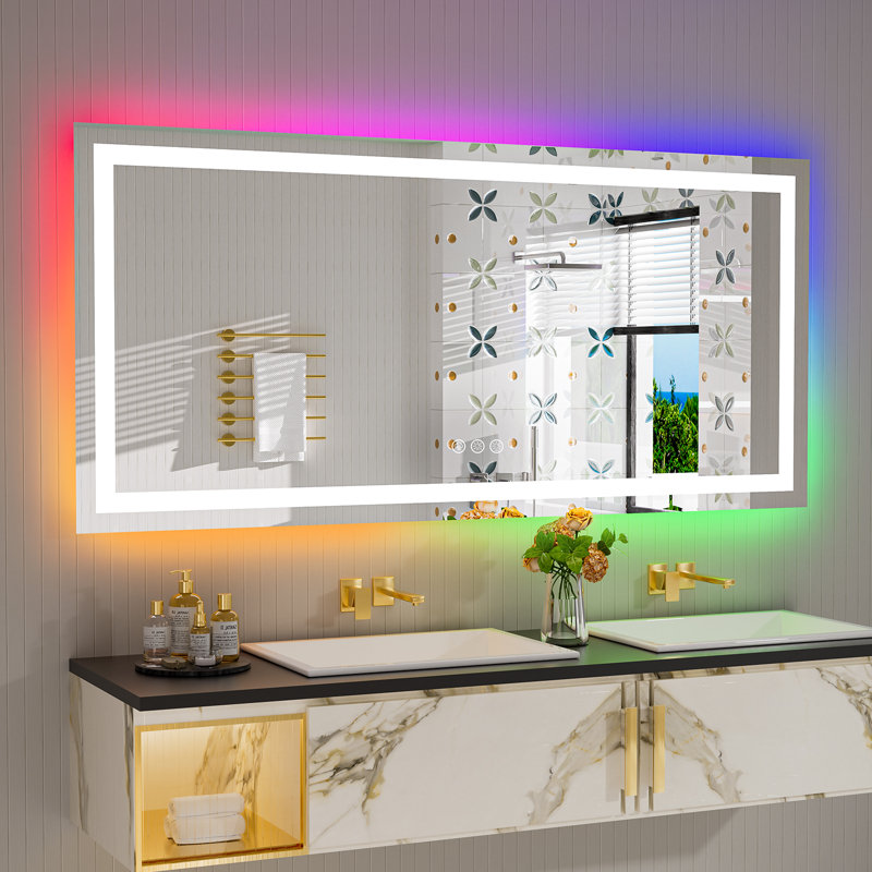 Miroir de salle de bain Lunara, 28" x 60", Rectangulaire