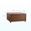 Farmhouse Coffee Table With Storage, Large Square Coffee Table For Living Room, Brown