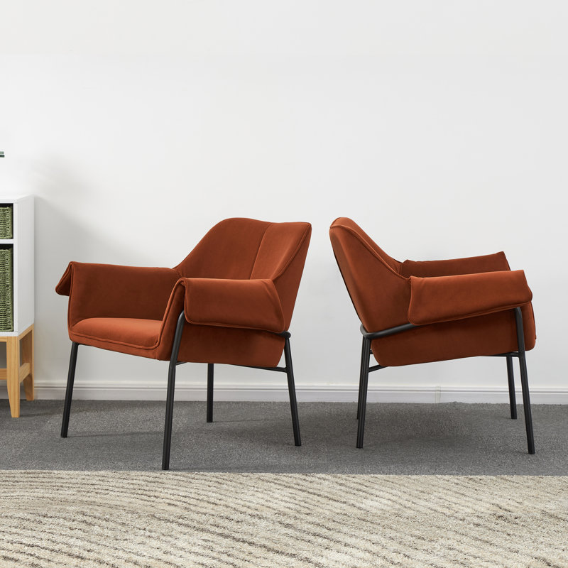 Maraia Upholstered Armchair, Rusty Brown