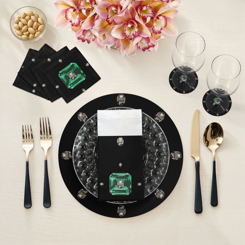 Square Napkins, Black
