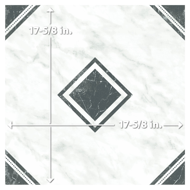 Meraye 17-5/8 In. X 17-5/8 In. Ceramic Floor And Wall Tile
