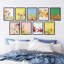 Multicolore coloré vibrant New York Flower Market Garden Bouquet Boho, impression sur papier 9 pièces-92573672-92573670