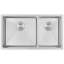 Évier de cuisine à double cuve en acier inoxydable à deux trous 32 po x 18 po Prestige Series
