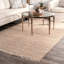 Tapis brun en coton tissé à plat à la main Partain-25255162
