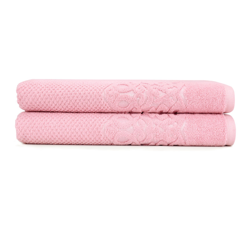 Ensemble de serviettes en coton Parkerson, Rose